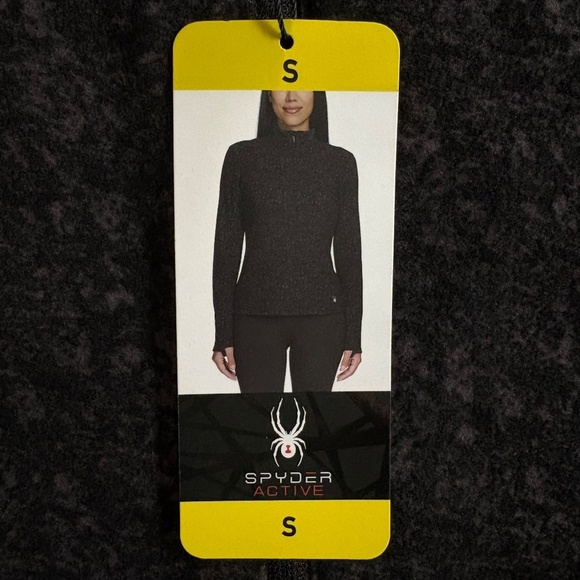 Spyder Ladies' Fleece Printed Half Zip, Black/Gray, Small, NWT - Picture 5 of 16